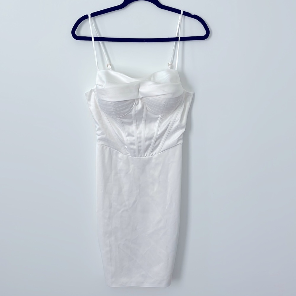 Midi white elegant sexy dress